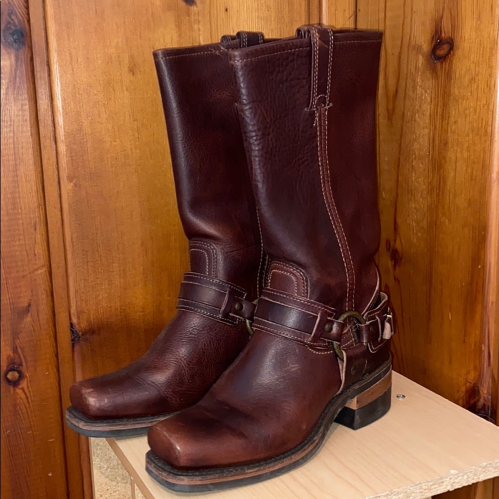 FRYE Harness Leather Boots